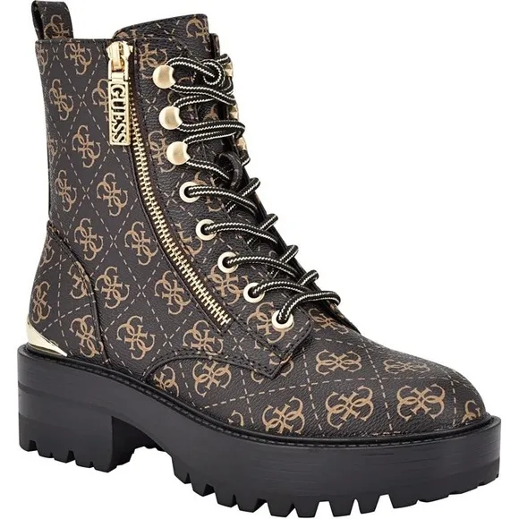 GUESS Women's Ferina Combat Boots