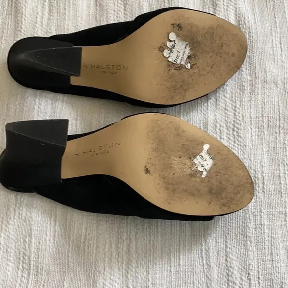 •Halston Heritage• Black Suede Sandals, EEEUC