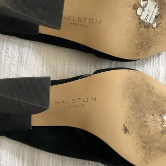 •Halston Heritage• Black Suede Sandals, EEEUC