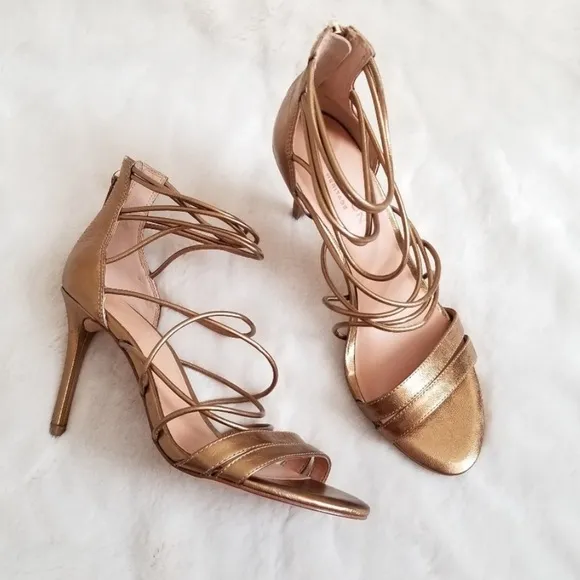 Halston Heritage bronze sandals. NWT.