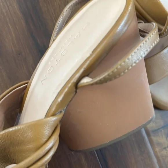 Halston Heritage Sola Block Heel Sandals Heels