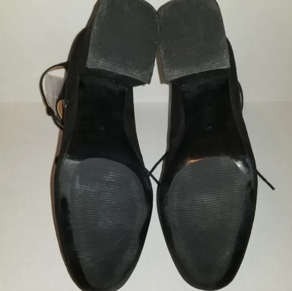 H&amp;M Block Heel Lace Up Ballet Shoes Size 9.5