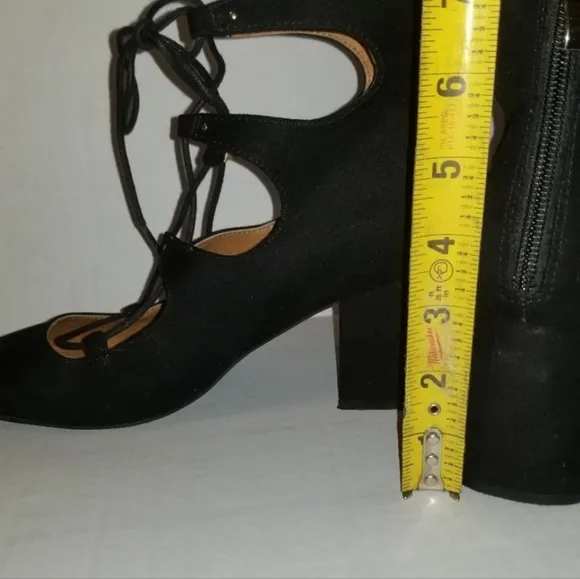 H&amp;M Block Heel Lace Up Ballet Shoes Size 9.5