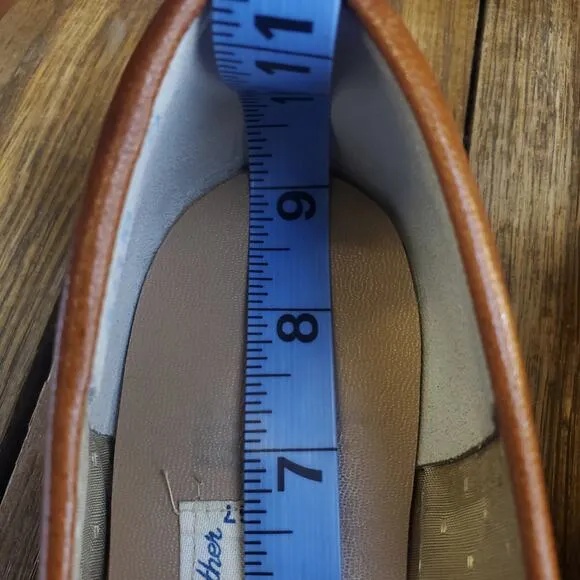 Handmade Tooled Womens Leather Loafers Size 6 Flores Shoes