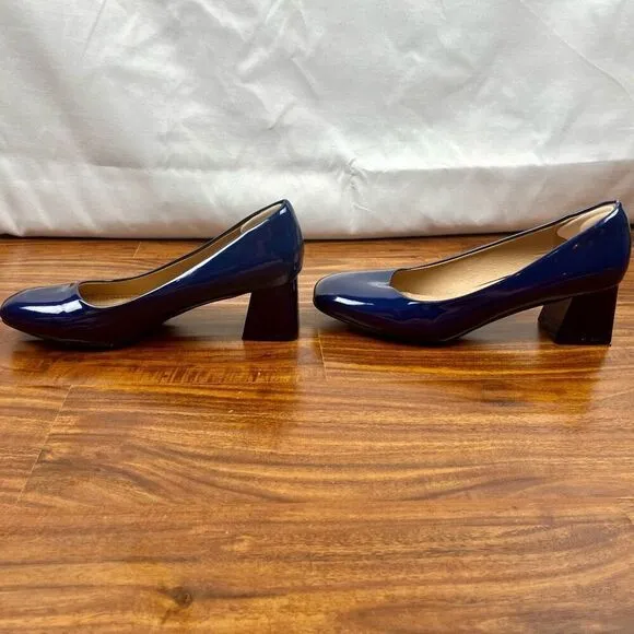 Heel the World Dress Pumps Block Heel Square Toe 9