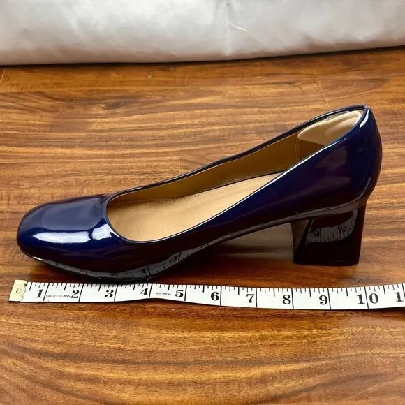 Heel the World Dress Pumps Block Heel Square Toe 9