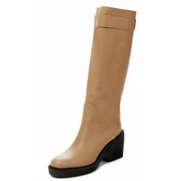 🆕{Helmut Lang} Slouch Leather Block Heel Boot