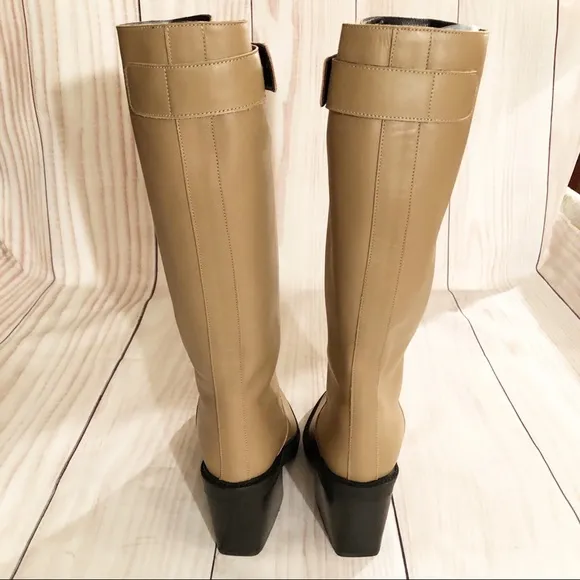 🆕{Helmut Lang} Slouch Leather Block Heel Boot