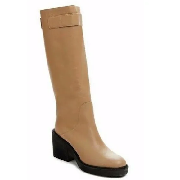 🆕{Helmut Lang} Slouch Leather Block Heel Boot