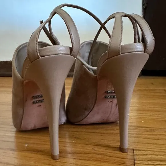 Herve Leger Pax Shoes in Dune - Sz 40 US Sz 9 - EUC