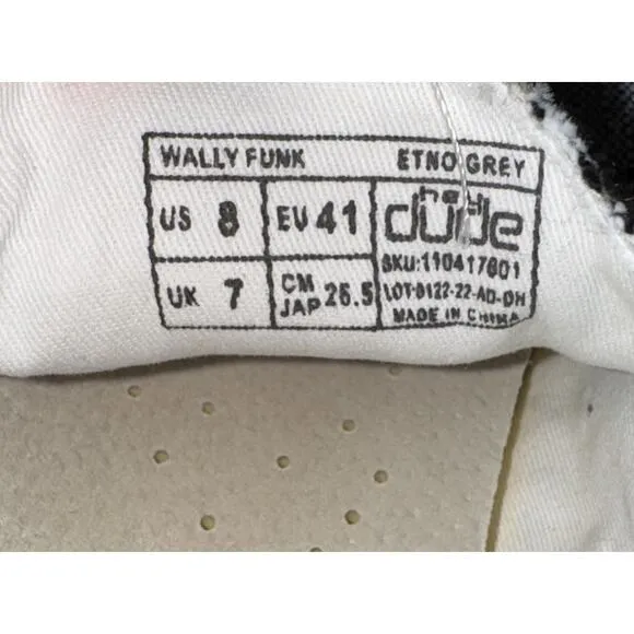 Hey Dude Men's Wally Funk ETNO Grey With Multi Color Heal, Size 8 US