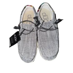 Hey Dude Men's Wally Funk ETNO Grey With Multi Color Heal, Size 8 US