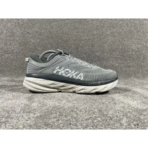 Hoka One One Bondi 7 Men’s Size 10 1110518 Gray Athletic Running Shoes See Pics