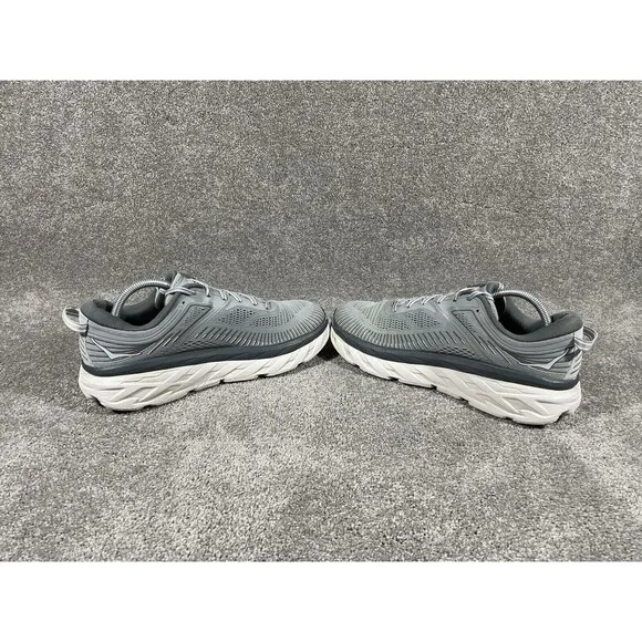 Hoka One One Bondi 7 Men’s Size 10 1110518 Gray Athletic Running Shoes See Pics