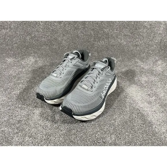 Hoka One One Bondi 7 Men’s Size 10 1110518 Gray Athletic Running Shoes See Pics