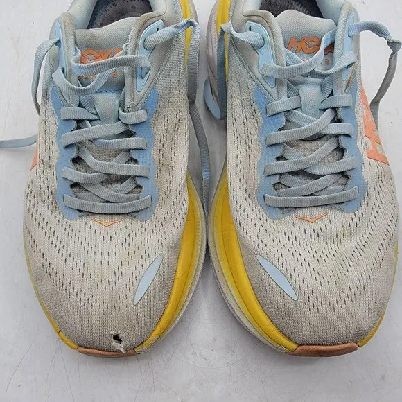 Hoka One One Bondi 8 Womens 8.5B Summer Song Blue Yellow Running Shoes