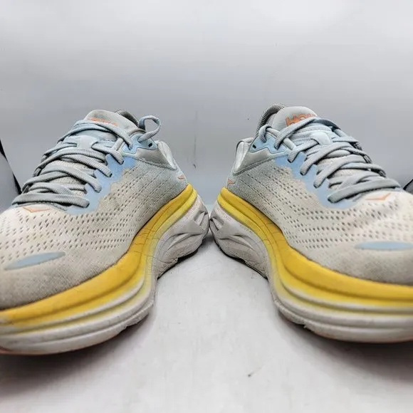 Hoka One One Bondi 8 Womens 8.5B Summer Song Blue Yellow Running Shoes