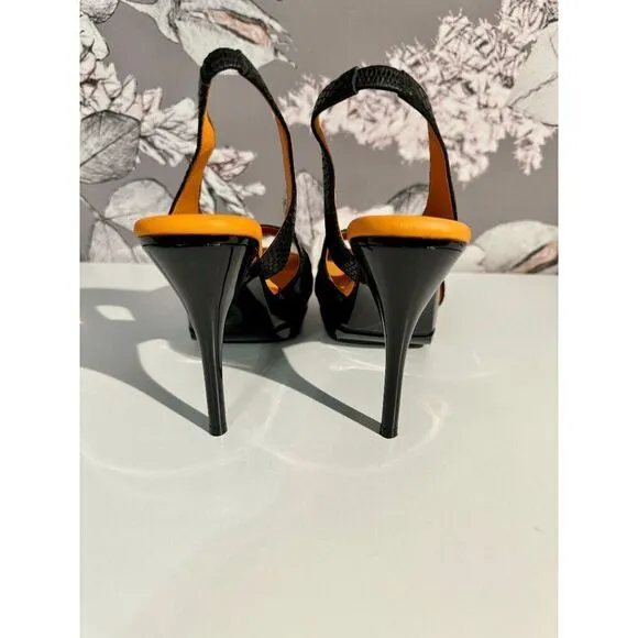 Ilene Berg The Lynne Black Slingback Heels