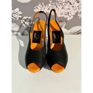 Ilene Berg The Lynne Black Slingback Heels