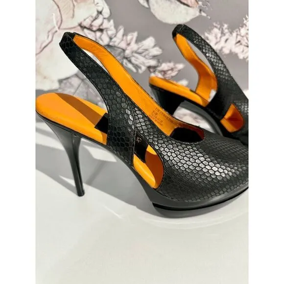 Ilene Berg The Lynne Black Slingback Heels
