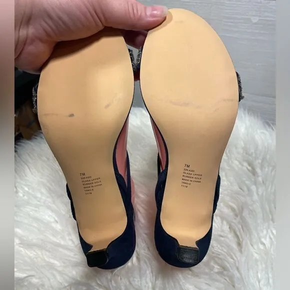 I. Miller Blue Netanya Heeled Sandals - Size 7 - Excellent Condition