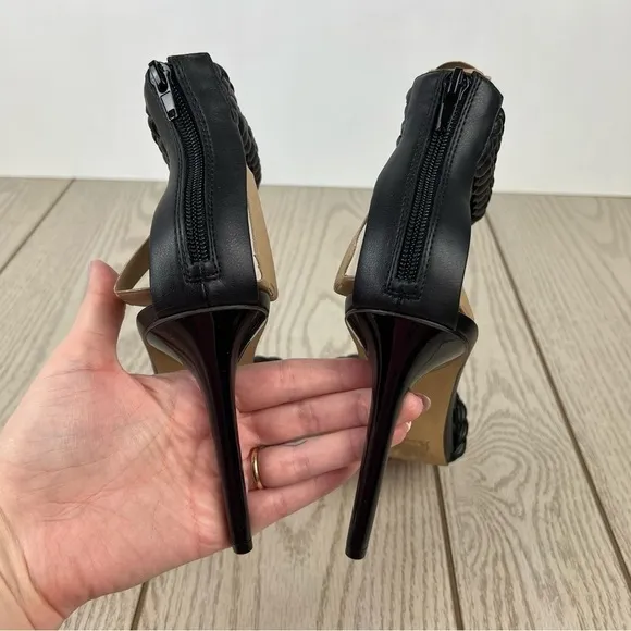 INC International Concepts Adalie Woven Dress Heel Sandals 11M Black $90