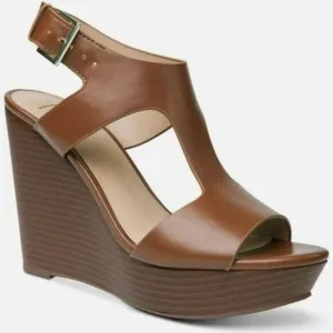 INC International Concepts Valleri Wedge Sandals Cognac -11