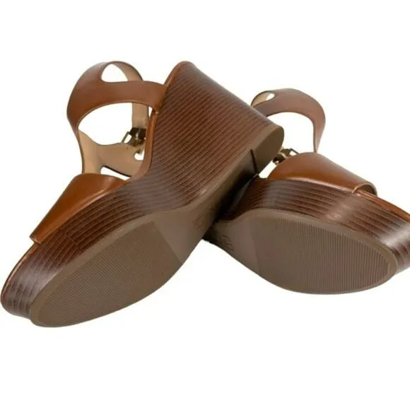 INC International Concepts Valleri Wedge Sandals Cognac -11