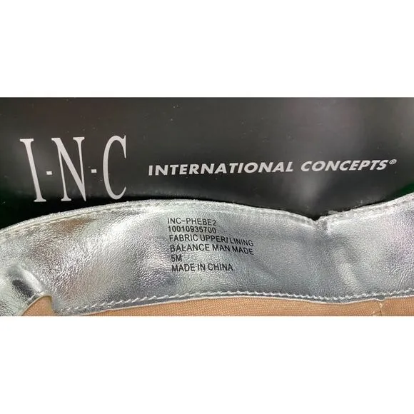 I.N.C International Phebe Silver Crystal Over the‎ Knee Rhinestone Boots  Size 5