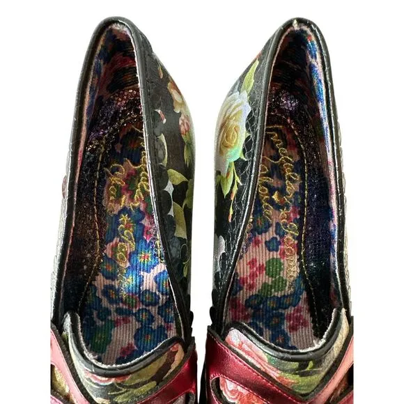 Irregular‎ Choice Iconic Shoes Women Size 41  Floral Chunky Platform Rave New