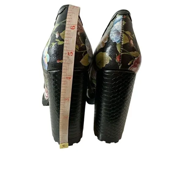 Irregular‎ Choice Iconic Shoes Women Size 41  Floral Chunky Platform Rave New