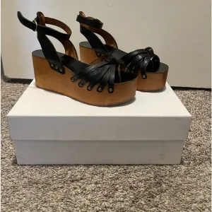 Isabel Marant Etoile Wooden Wedge Sandals.