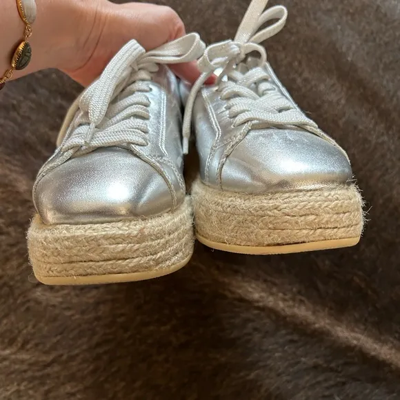Italian designer Platform Espadrille Sneakers