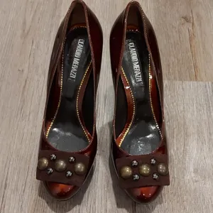 Italian Patent Leather Burgundy Pumps