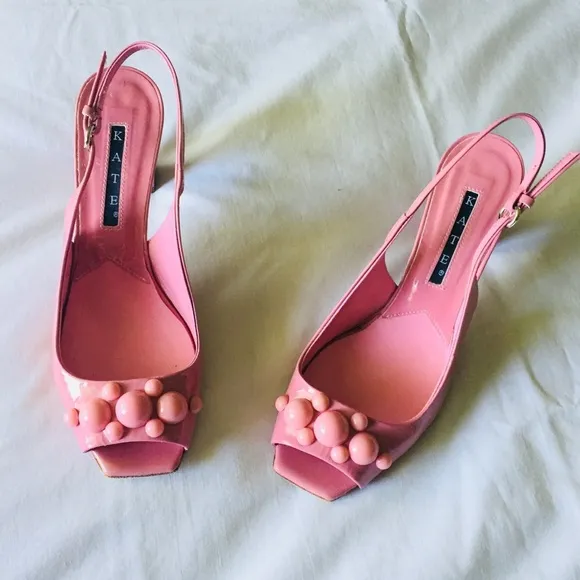 Italian Pink KATE Gorgeous Valentine Block Heel