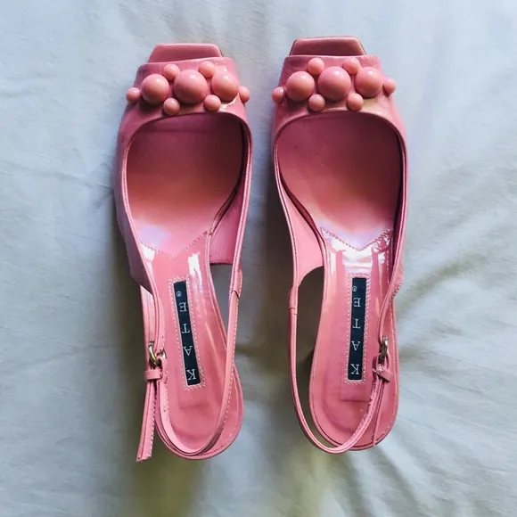 Italian Pink KATE Gorgeous Valentine Block Heel
