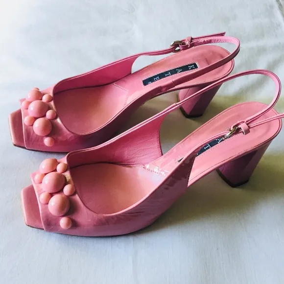 Italian Pink KATE Gorgeous Valentine Block Heel