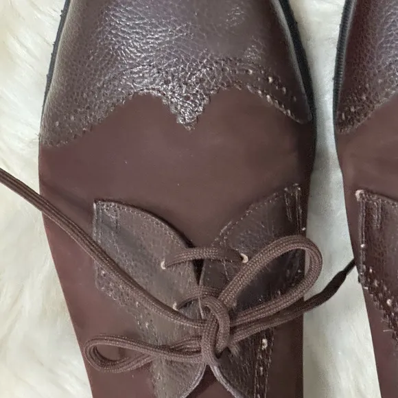 Italian Salvatore Ferragamo Ferrara Brown Oxford Loafers Shoes Wingtip 11 2AA