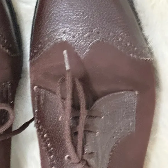 Italian Salvatore Ferragamo Ferrara Brown Oxford Loafers Shoes Wingtip 11 2AA