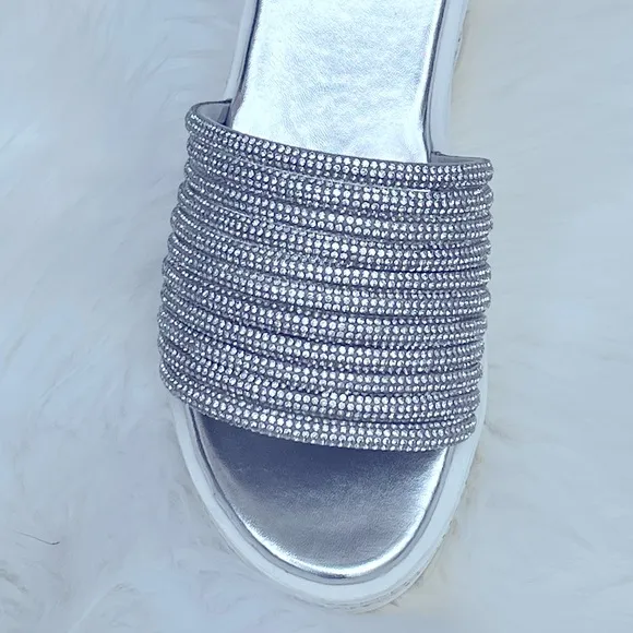 Italina Silver Sandals