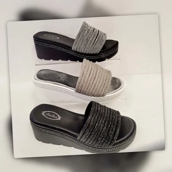 Italina Silver Sandals
