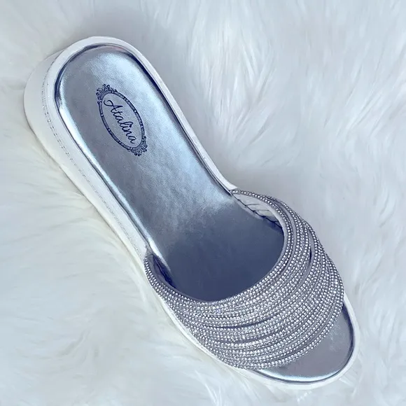 Italina Silver Sandals