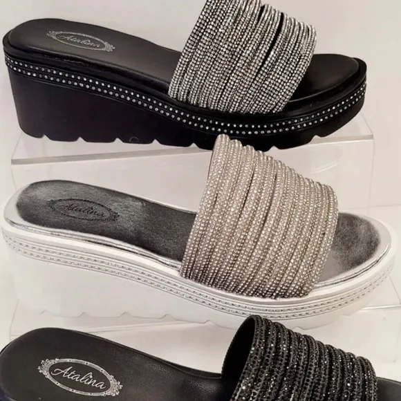 Italina Silver Sandals