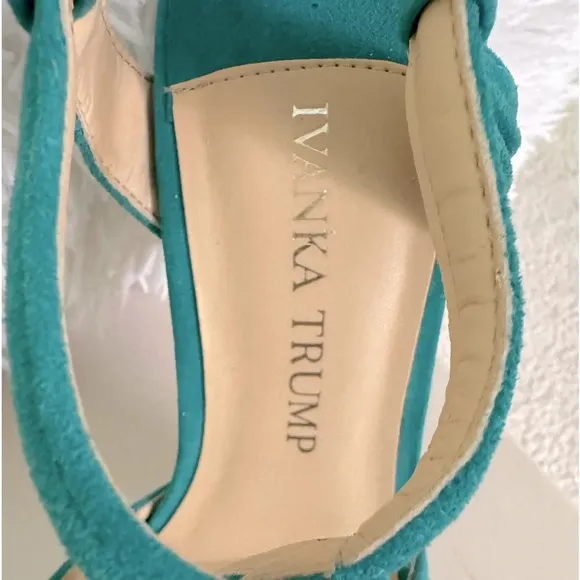 Ivanka Trump 7M Light Blue Suede Strap high Heel Sandals MSRP $80 (ItHilly). New