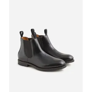 J. Crew Leather upper Kenton Chelsea Boots Pull-On Block Heel Black Size  9 NWOB