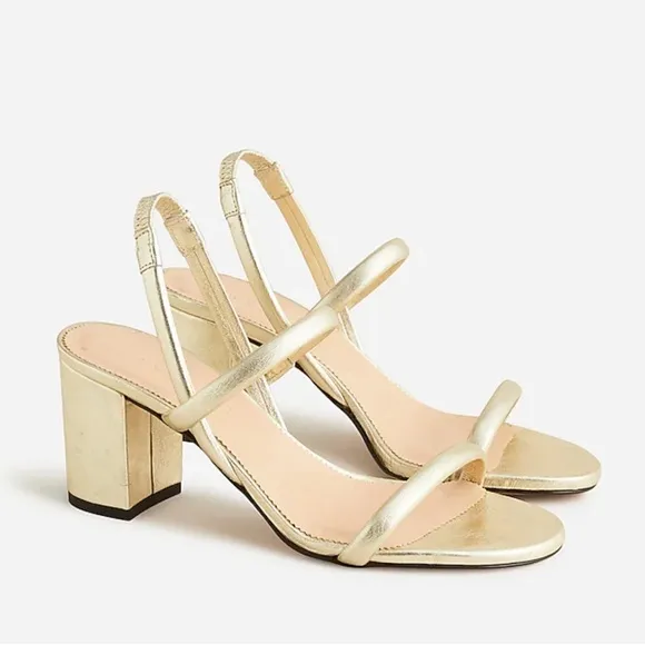 J. Crew Lucie Slingback Block Heel Sandals