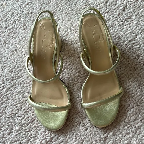 J. Crew Lucie Slingback Block Heel Sandals