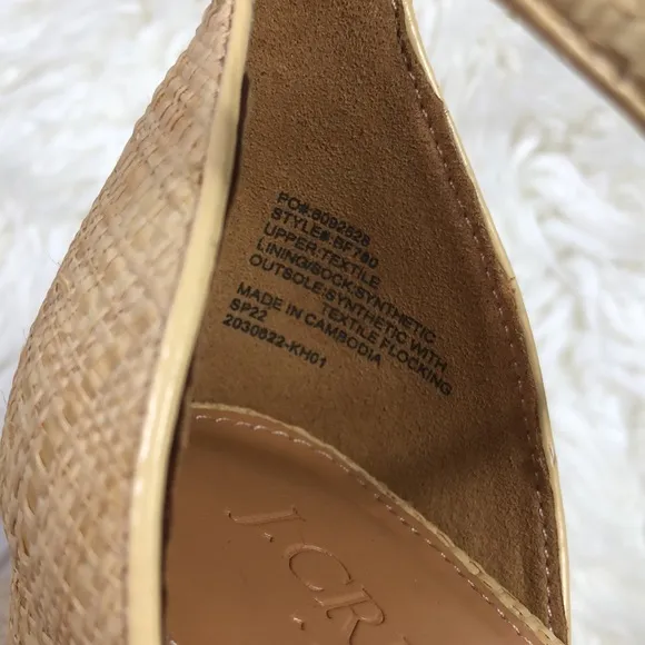 J. Crew Raffia block heel sandals