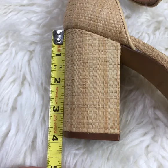 J. Crew Raffia block heel sandals