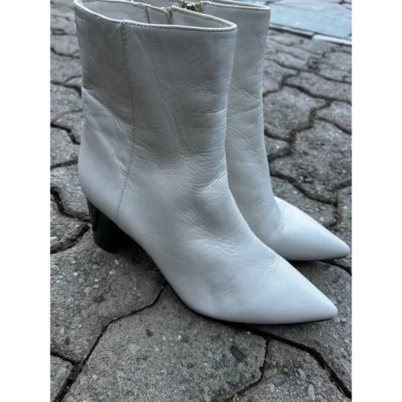 J. Crew Womens Sadie White Ankle Boots White 8